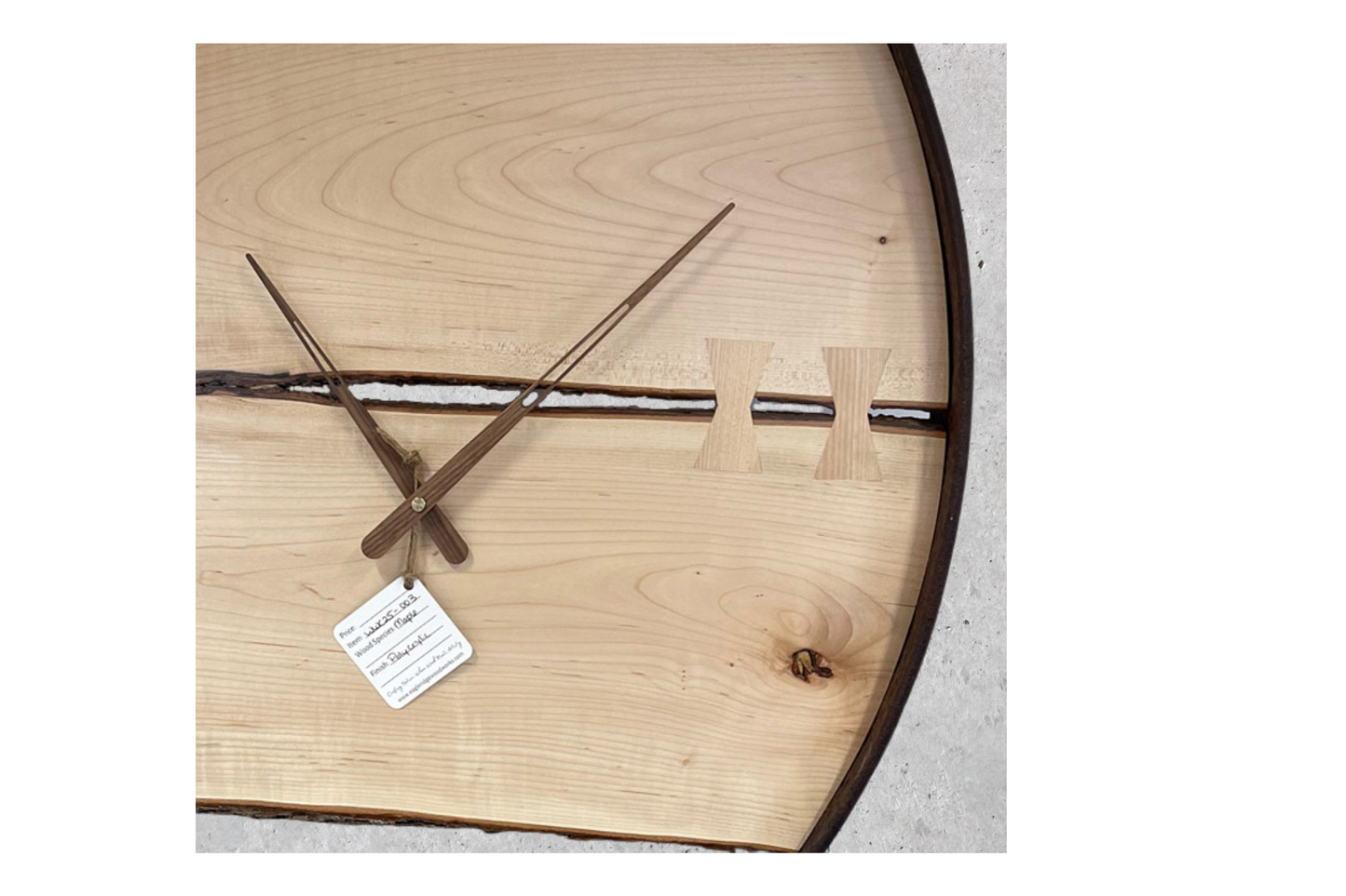 Authentic Wagon Wheel Clock – Maple & Walnut Hands | 39" Statement Timepiece