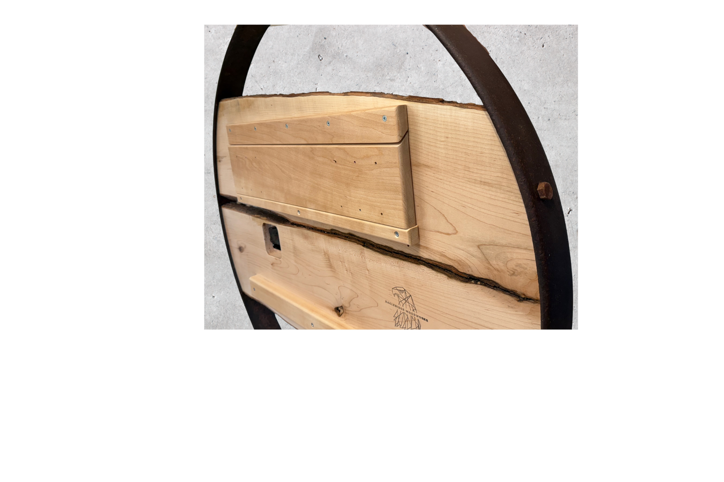 Authentic Wagon Wheel Clock – Maple & Walnut Hands | 39" Statement Timepiece