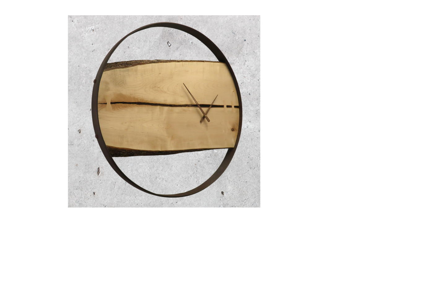 Authentic Wagon Wheel Clock – Maple & Walnut Hands | 39" Statement Timepiece