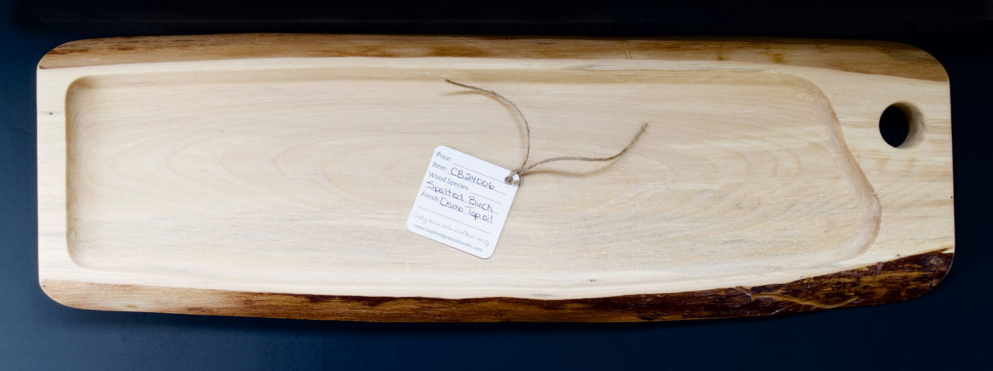 Bouleau Spalted avec plateau unique