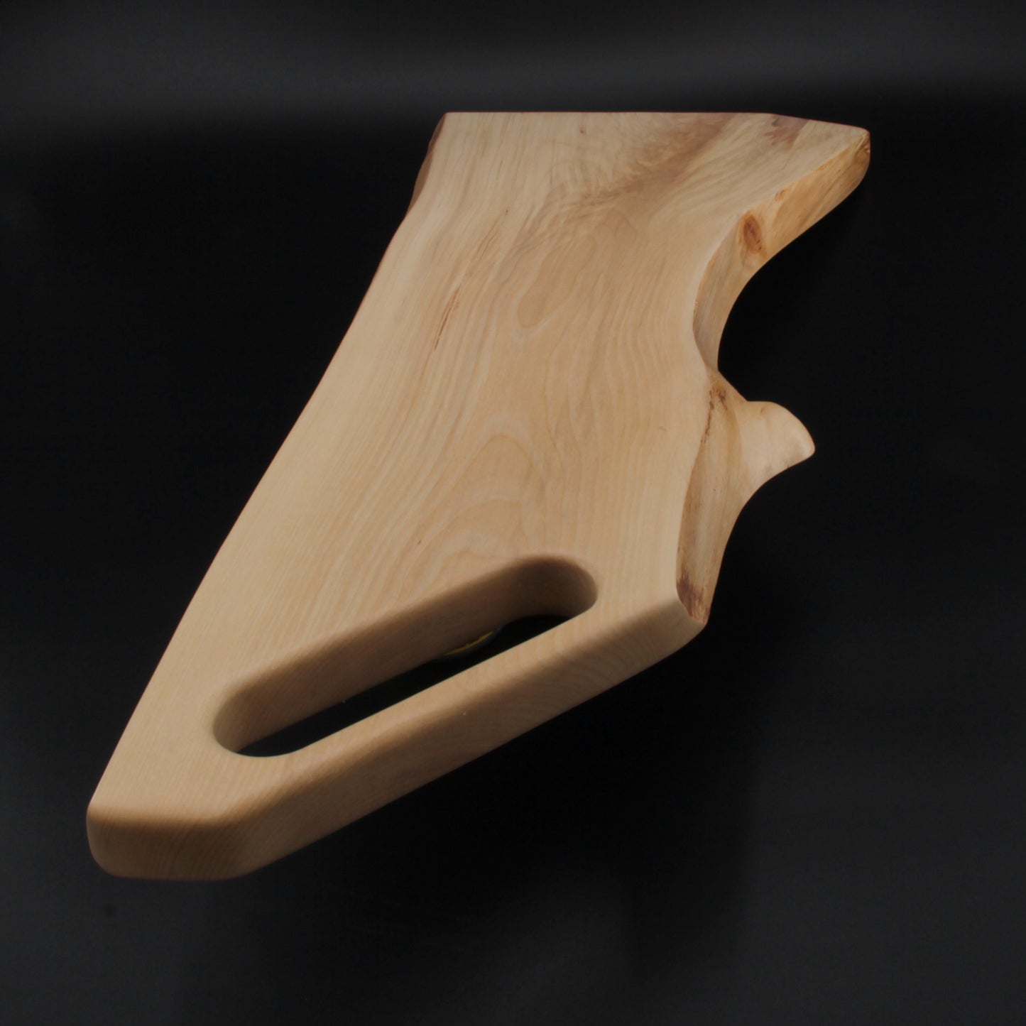Organic live edge of birch wood with natural grain and shape