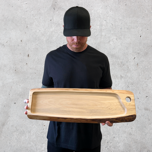 Spalted Birch Charcuterie Board – Single Tray with Live Edge