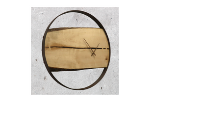 Authentic Wagon Wheel Clock – Maple & Walnut Hands | 39" Statement Timepiece