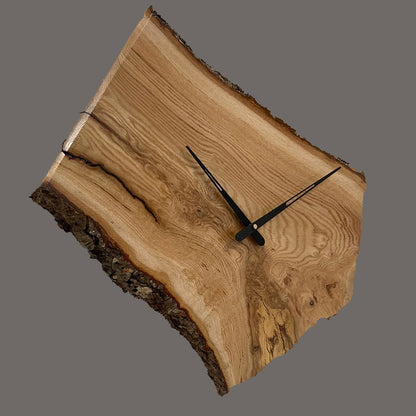 Live-edge Red Oak Clock