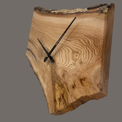 Live-edge Red Oak Clock