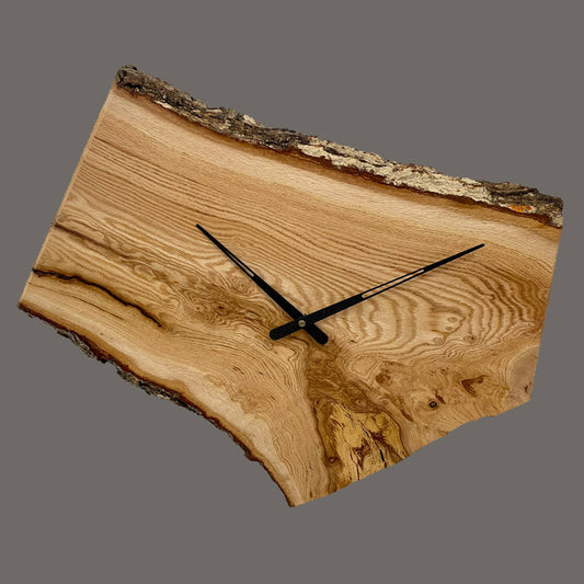 Live-edge Red Oak Clock