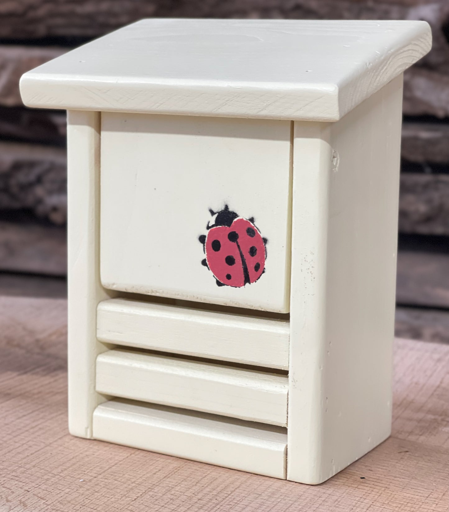 Handcrafted Ladybug (Asian Lady Beetle) Hibernation Box